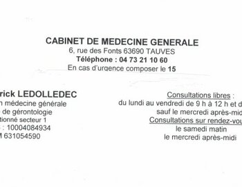 MÉDECIN GÉNÉRALISTE